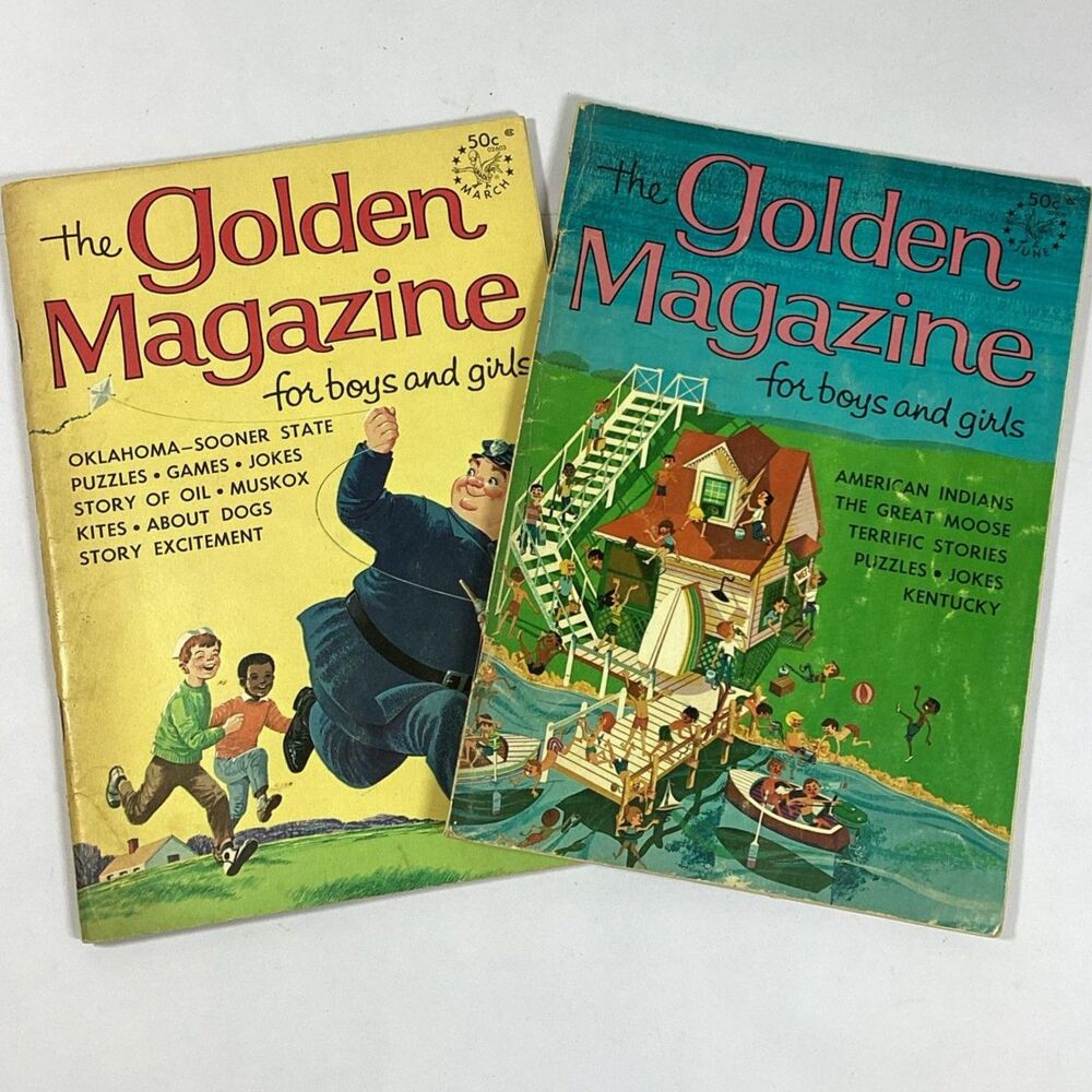 Vtg Golden Magazine March June 1966 Boys Girls Oklahoma American Indian